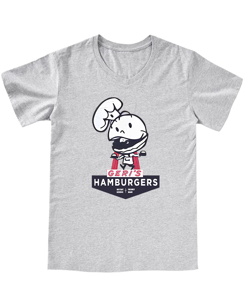 Geri's Hamburgers Rockford Unisex Retro V-neck T-Shirt