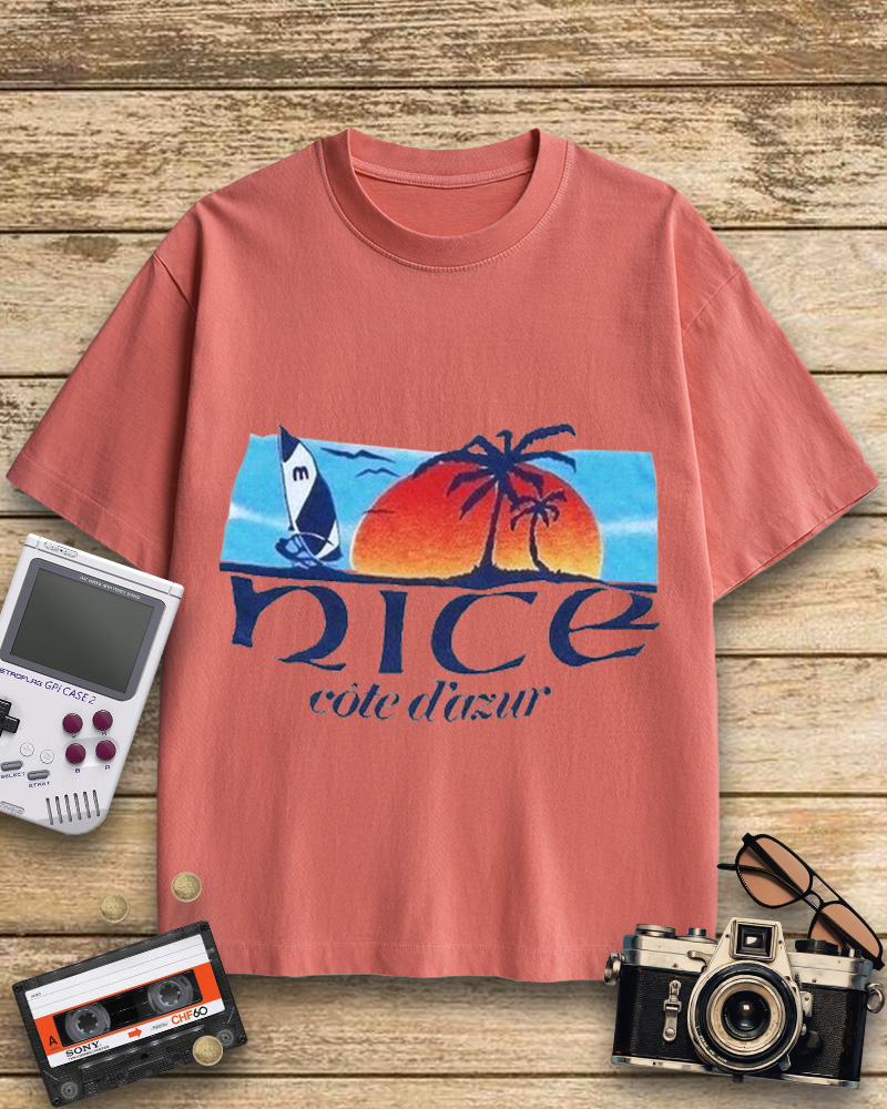 TheRetroTee Vintage Nice French Riviera 1990s Cotton T-Shirt