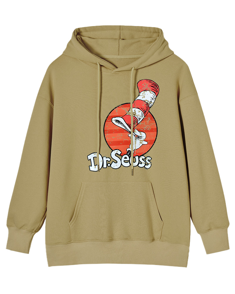 TheRetroTee Striped Hat Poet Nostalgic Hoodie