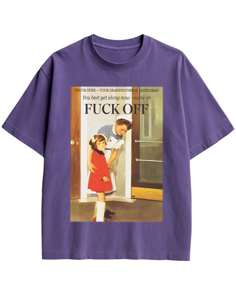 TheRetroTee Fuck Off Nostalgia Pin-Up Cotton T-Shirt
