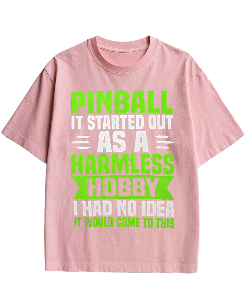 TheRetroTee Pinball Arcade Enthusiast Pinball 1980s Cotton T-Shirt