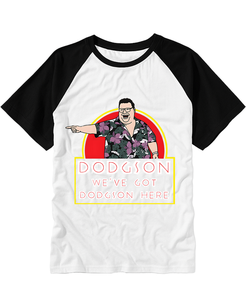 TheRetroTee We've Got Dodgson Here Classic Raglan Baseball T-Shirt