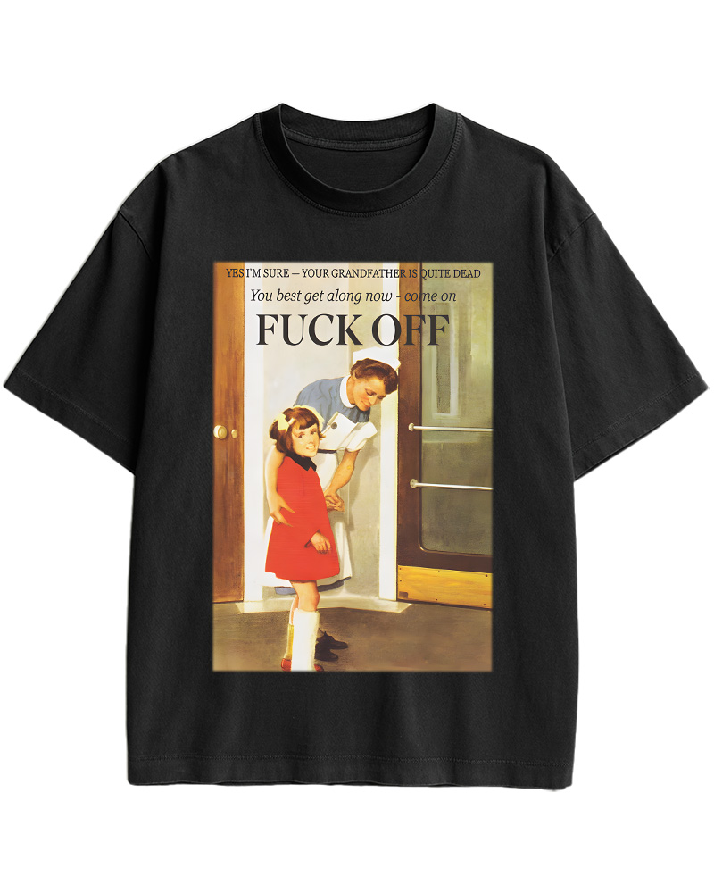 TheRetroTee Fuck Off Nostalgia Pin-Up Cotton T-Shirt