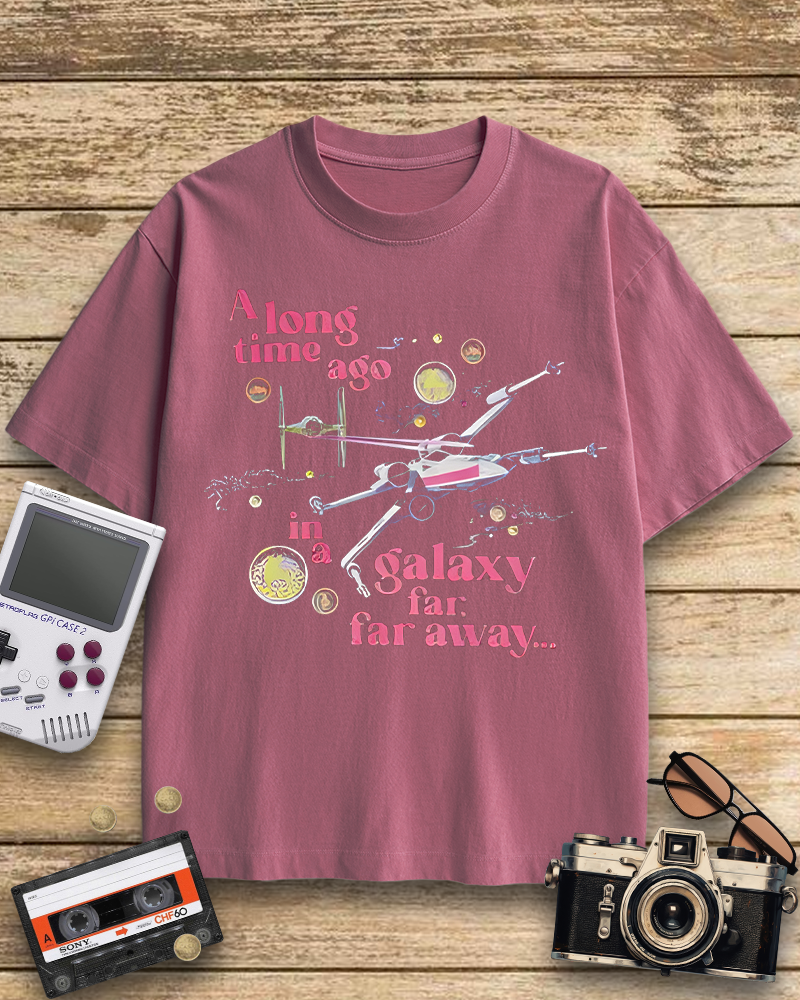 TheRetroTee A Long Time Ago In A Galaxy Far Far Away 1970s T-Shirt