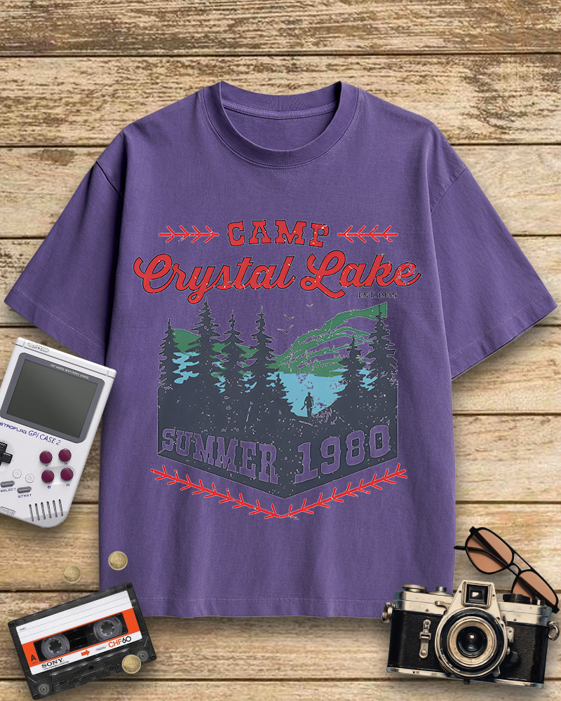 TheRetroTee Camp Crystal Lake Cotton T-Shirt