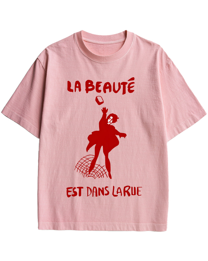 TheRetroTee La Beauté Est Dans La Rue 1960s Cotton T-Shirt
