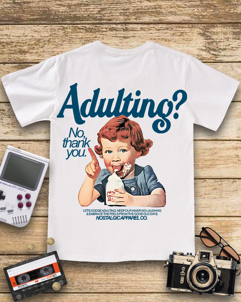 TheRetroTee Adulting No, thanks  V-neck T-Shirt