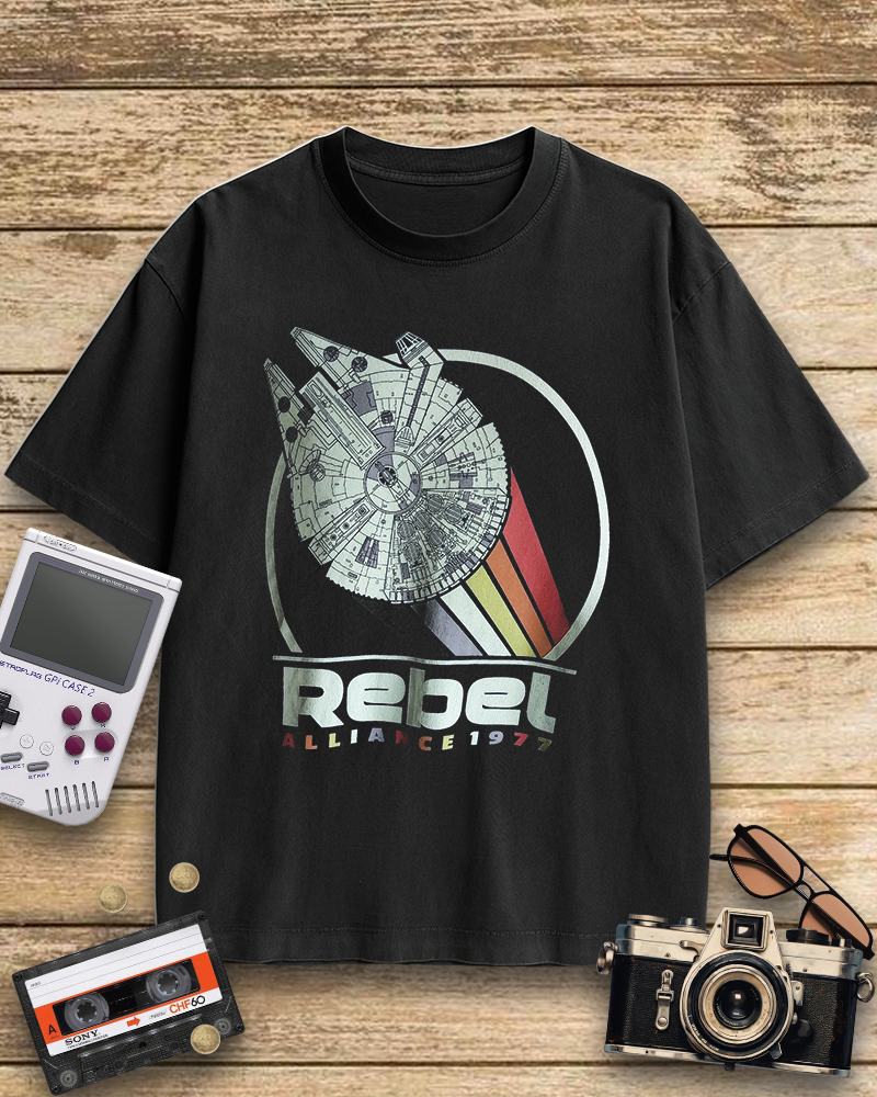 TheRetroTee Rebel Alliance 1977 Navy Nostalgic T-Shirt