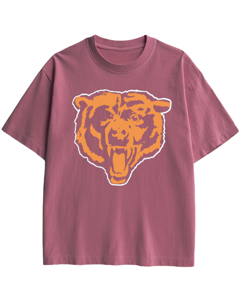 TheRetroTee Bear Head Graphic Cotton T-Shirt