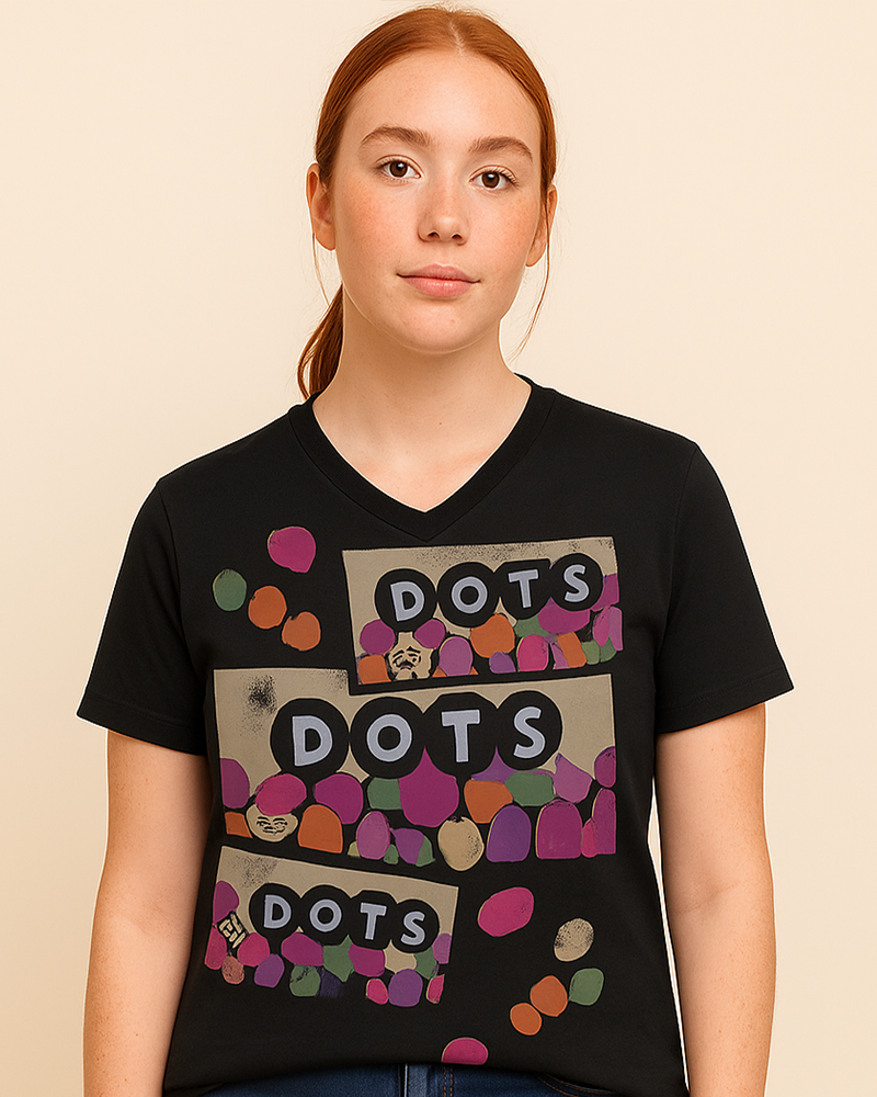 Dots - Logo Juniors V-neck T-Shirt