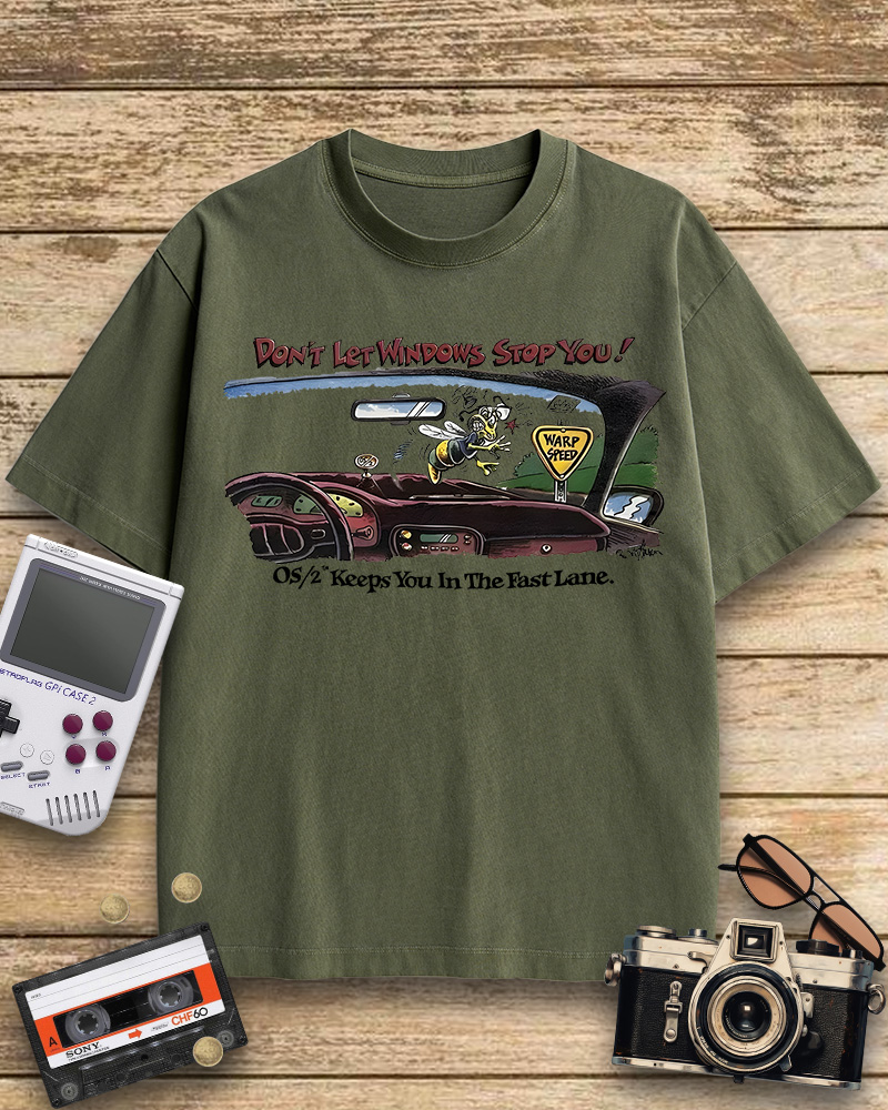 TheRetroTee Vintage OS2 Computer 1980s Cotton T-Shirt