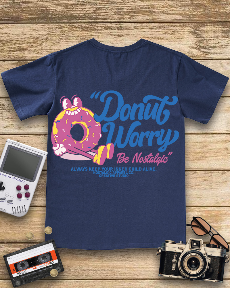 TheRetroTee Donut Worry  V-neck T-Shirt