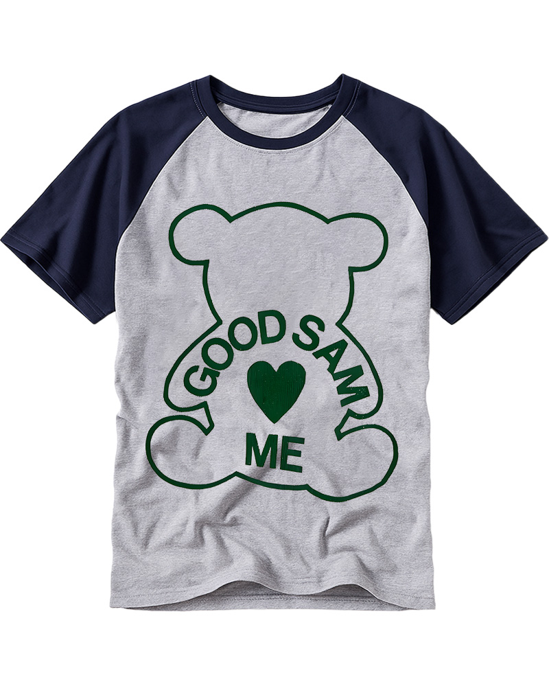 TheRetroTee 90s Sam Loves Me Raglan Baseball T-Shirt