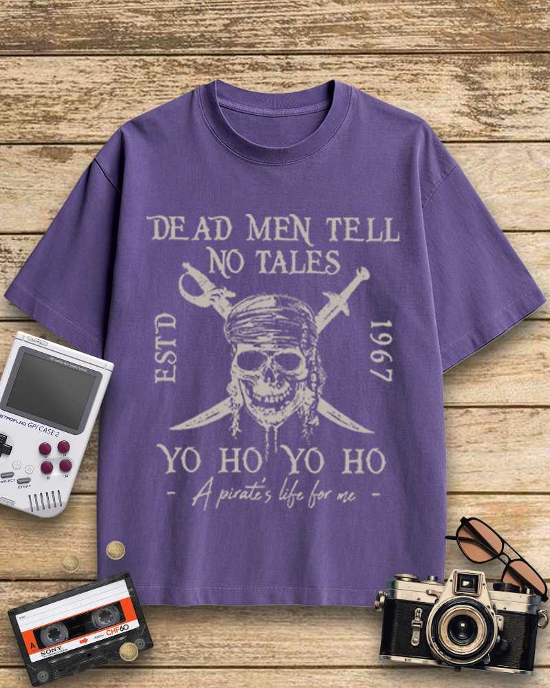 TheRetroTee Dead Men Tell No Tales 1970s Cotton T-Shirt