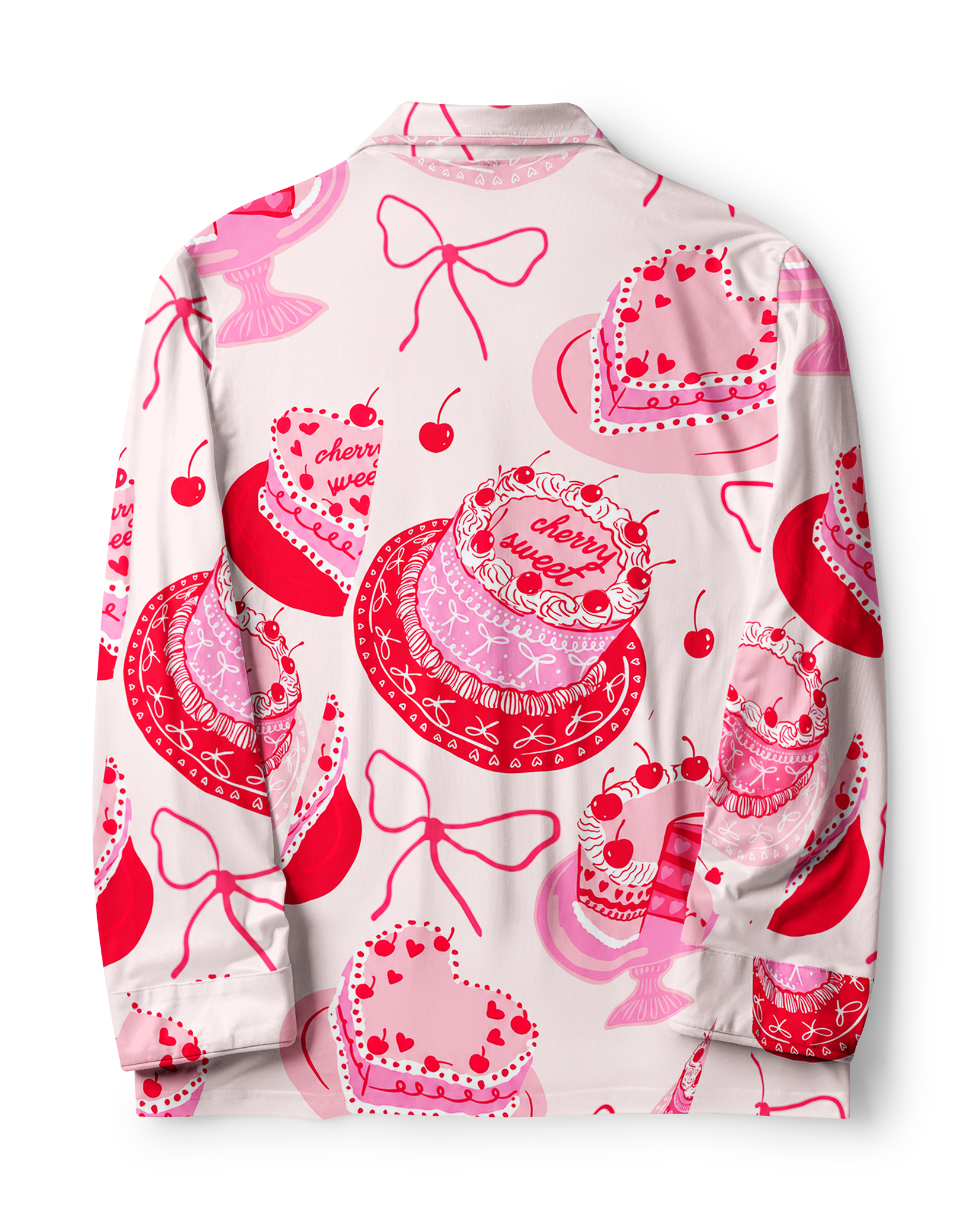 TheRetroTee Cherry Cake Dainty Vintage Pajama Set