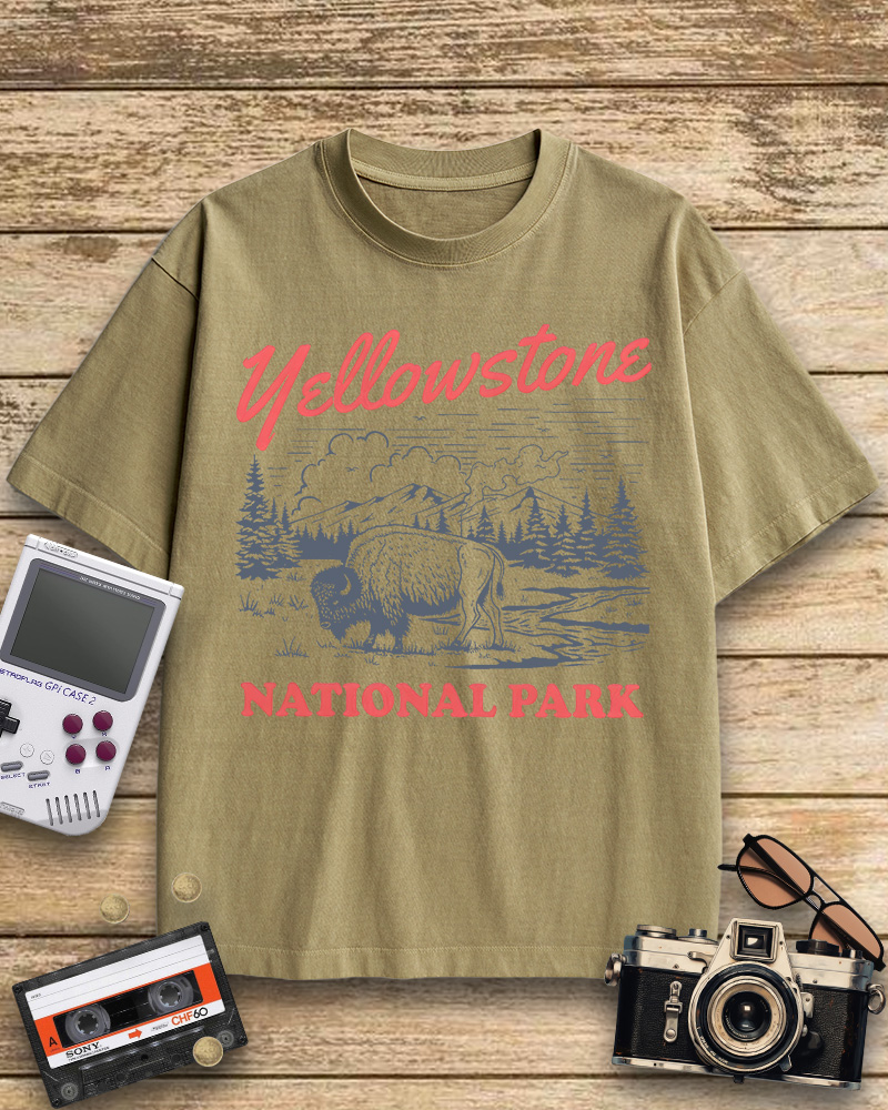 TheRetroTee Yellowstone National Park 1870s Cotton T-Shirt