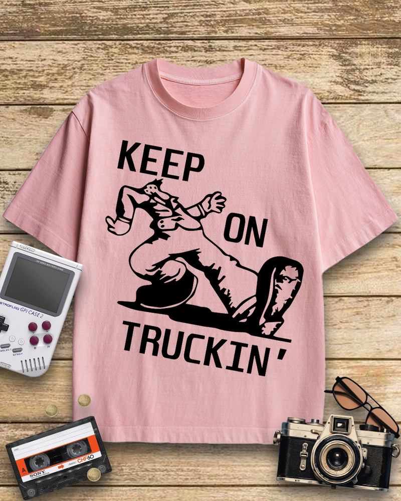 TheRetroTee 70s Keep On Truckin' Cotton T-Shirt