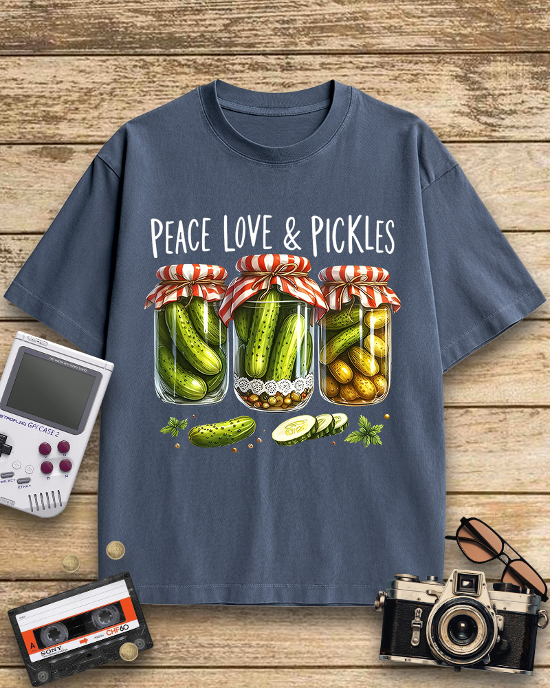 TheRetroTee Dill Pickle 1970s Cotton T-Shirt