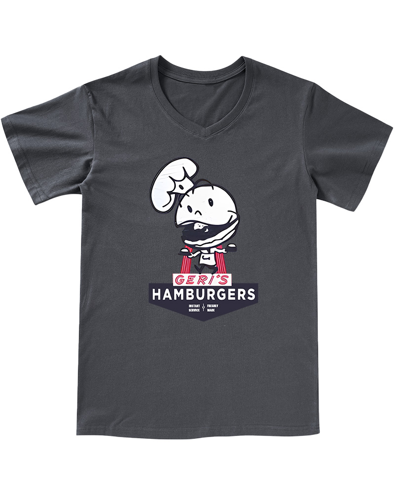 Geri's Hamburgers Rockford Unisex Retro V-neck T-Shirt