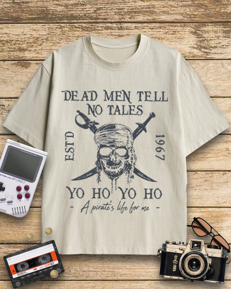 TheRetroTee Dead Men Tell No Tales 1970s Cotton T-Shirt