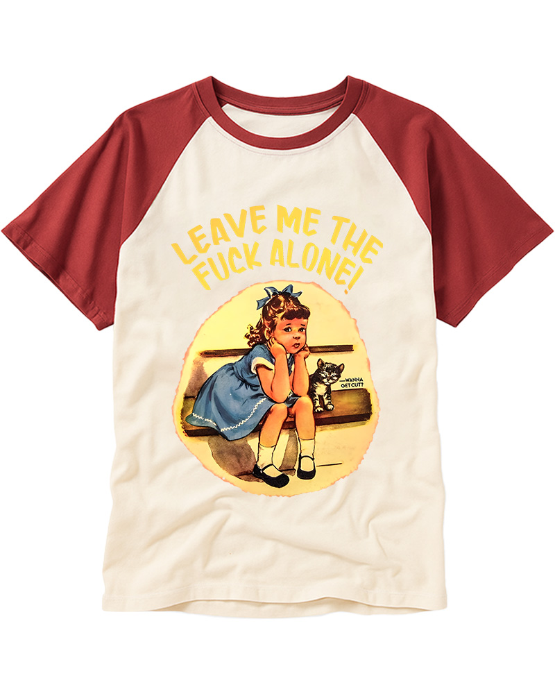 TheRetroTee Everyone Sucks Except My Caт Funny 1950s Raglan Baseball T-Shirt