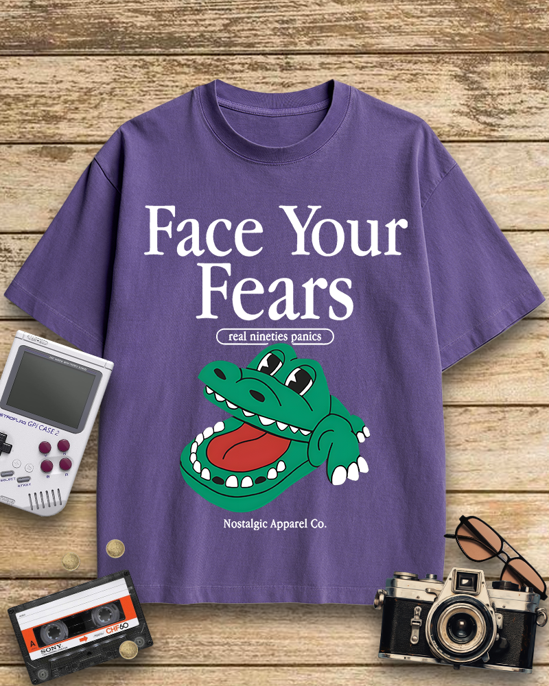 TheRetroTee Face Your Fears Cotton T-Shirt