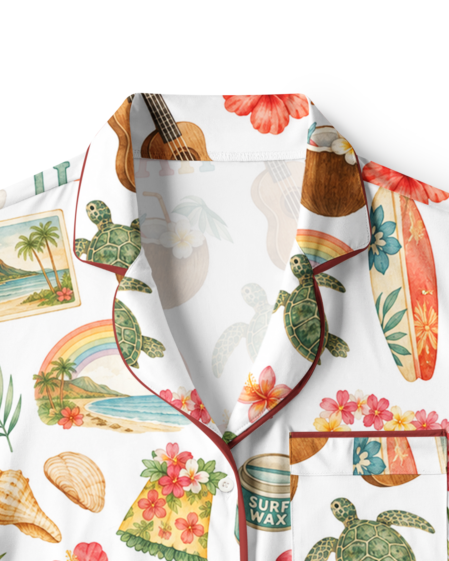 TheRetroTee Hawaiian Vibes Vintage Pajama Set