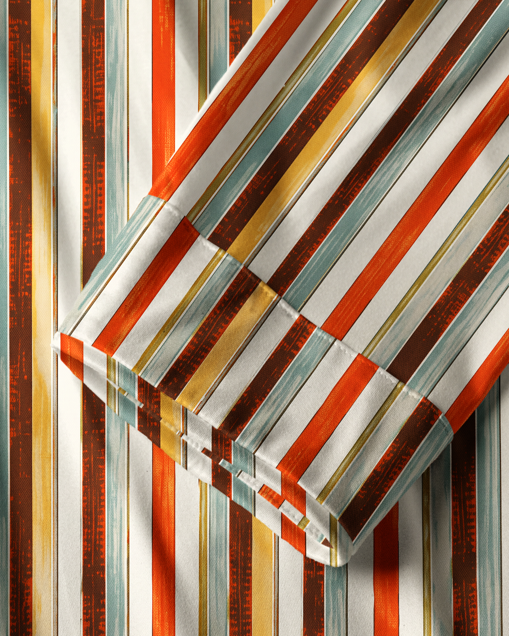TheRetroTee Painted Retro Multistripe Vintage Pajama Set