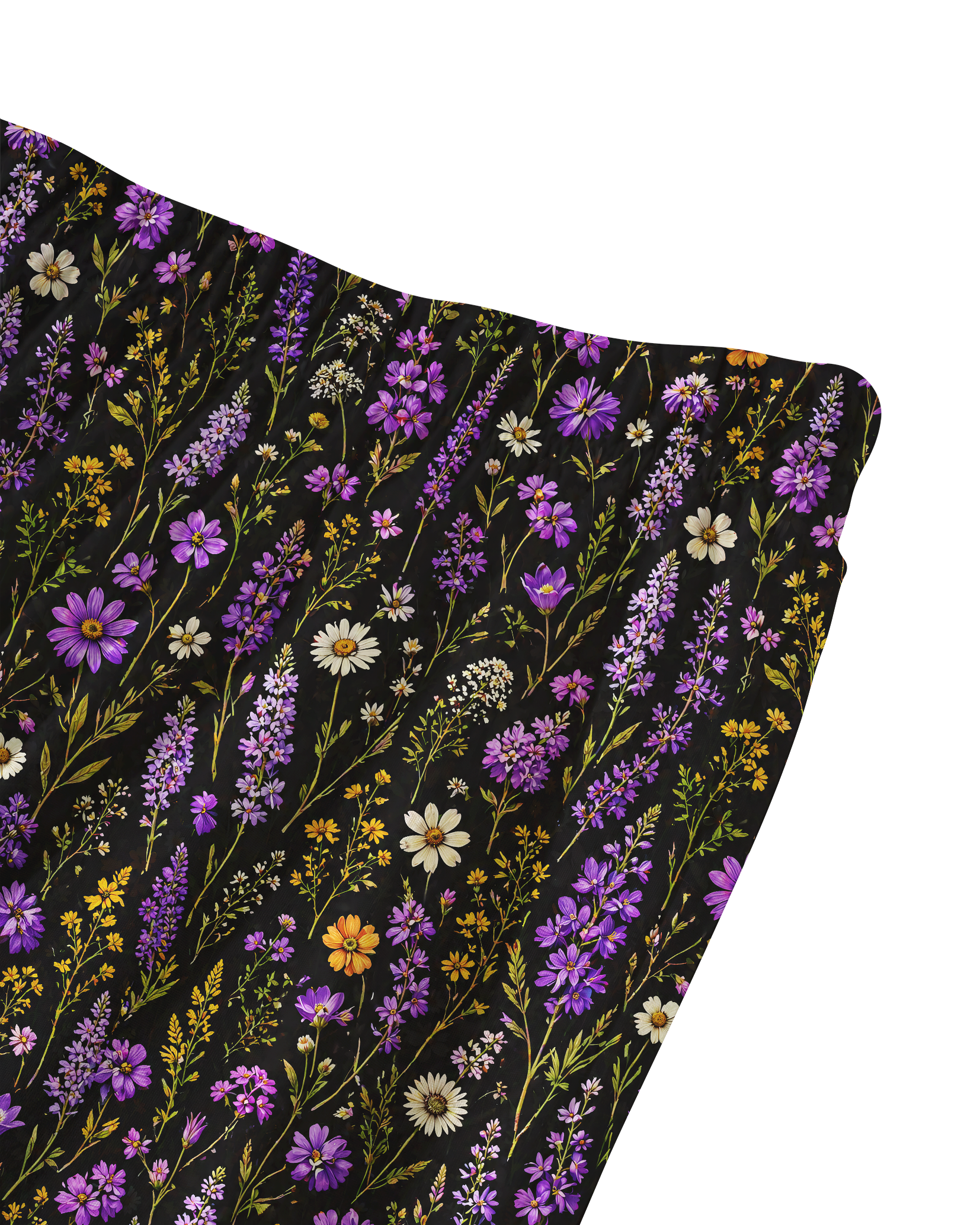 TheRetroTee Dark Purple Wild Meadow Vintage Pajama Set