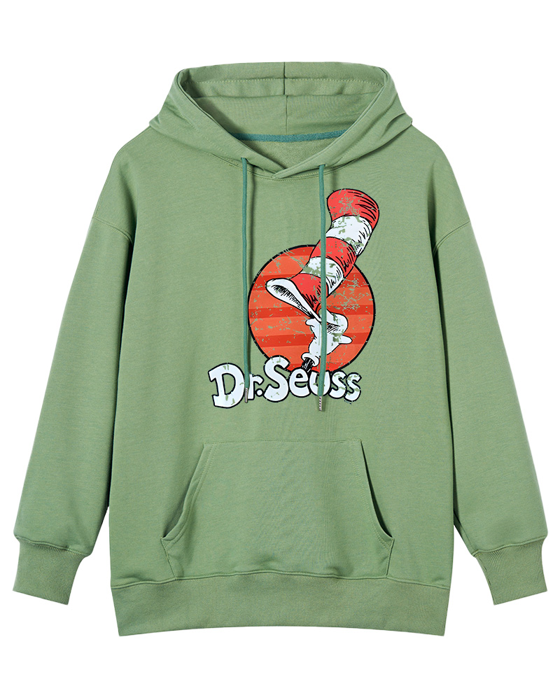 TheRetroTee Striped Hat Poet Nostalgic Hoodie