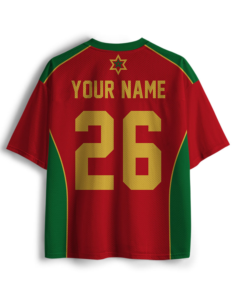 TheRetroTee Custom Morocco Soccer Mesh Jersey