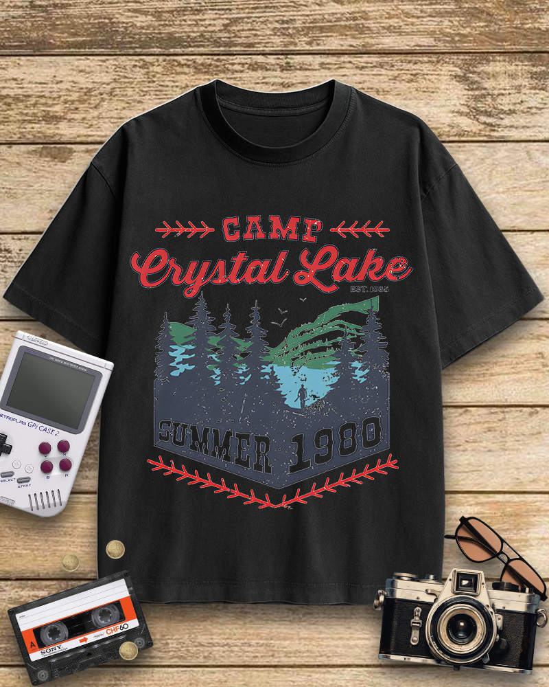 TheRetroTee Camp Crystal Lake Cotton T-Shirt