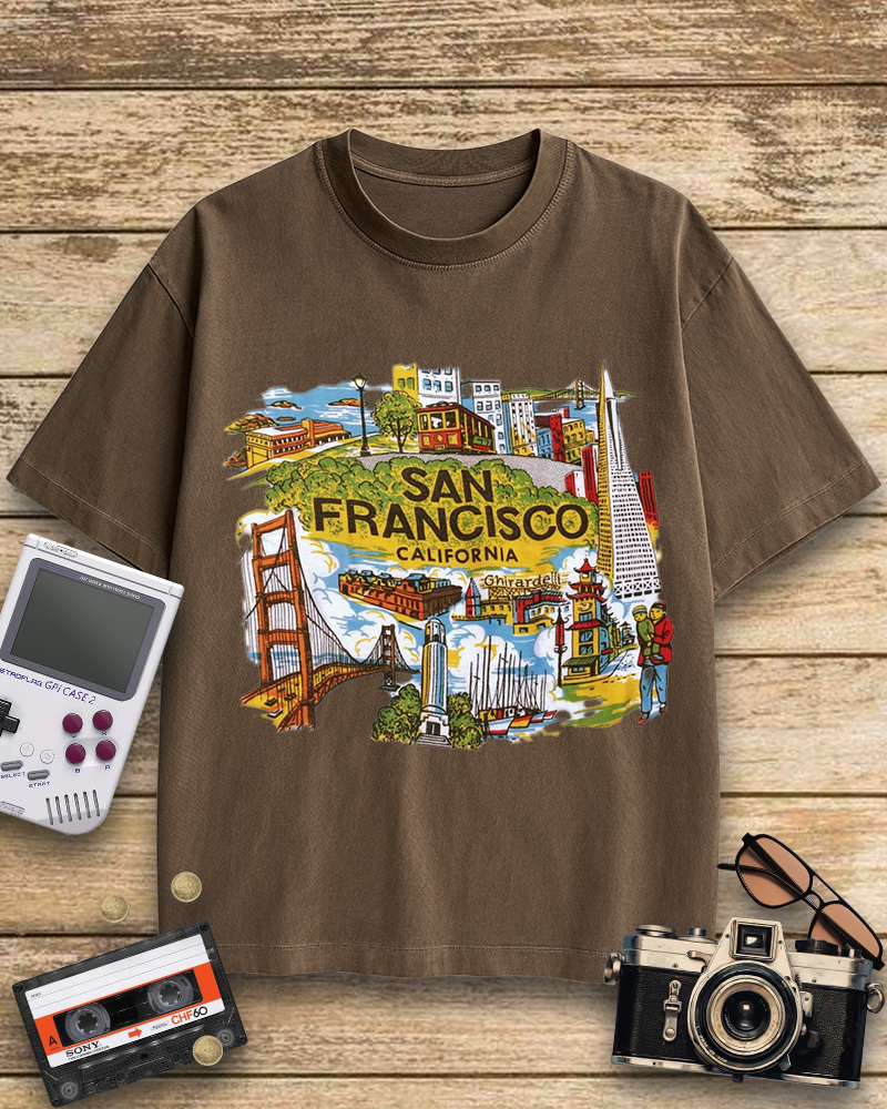 TheRetroTee San Francisco Tourist 1950s Cotton T-Shirt