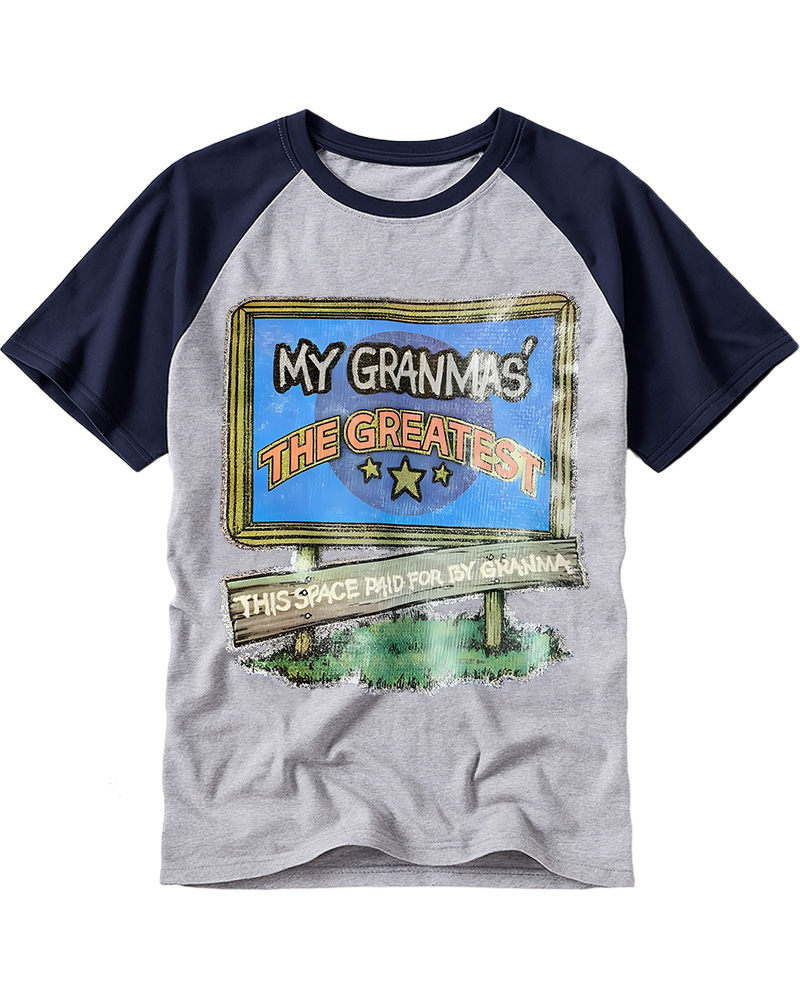 TheRetroTee 70s-80s Funny Greatest Grandma Raglan Baseball T-Shirt