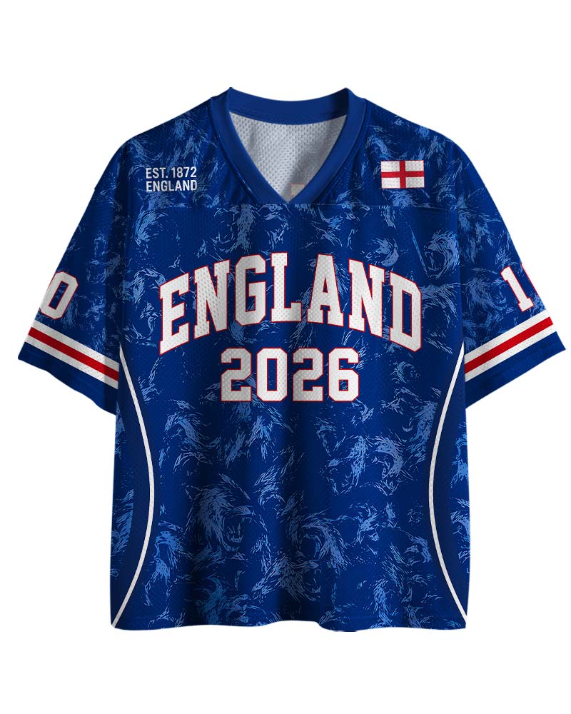 TheRetroTee England 26 Vintage Football Mesh Jersey