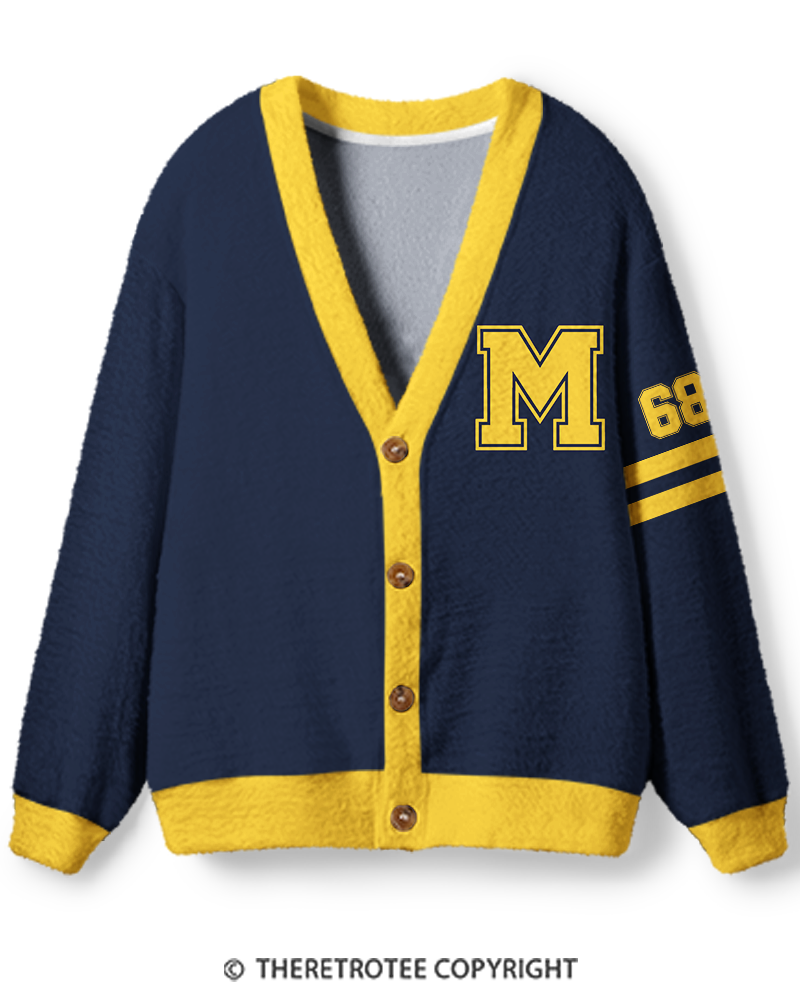 TheRetroTee Vintage Custom Campus Heritage Unisex Cardigan Sweater