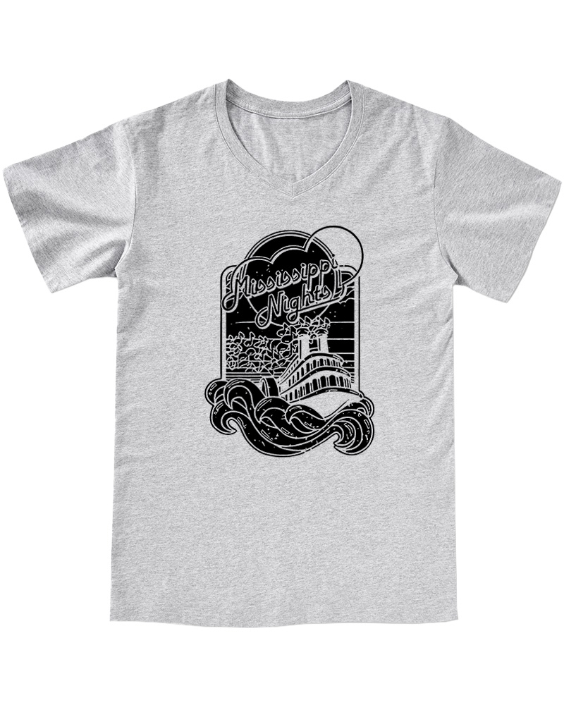 TheRetroTee Mississippi Nights St. Louis 1970s V-neck T-Shirt