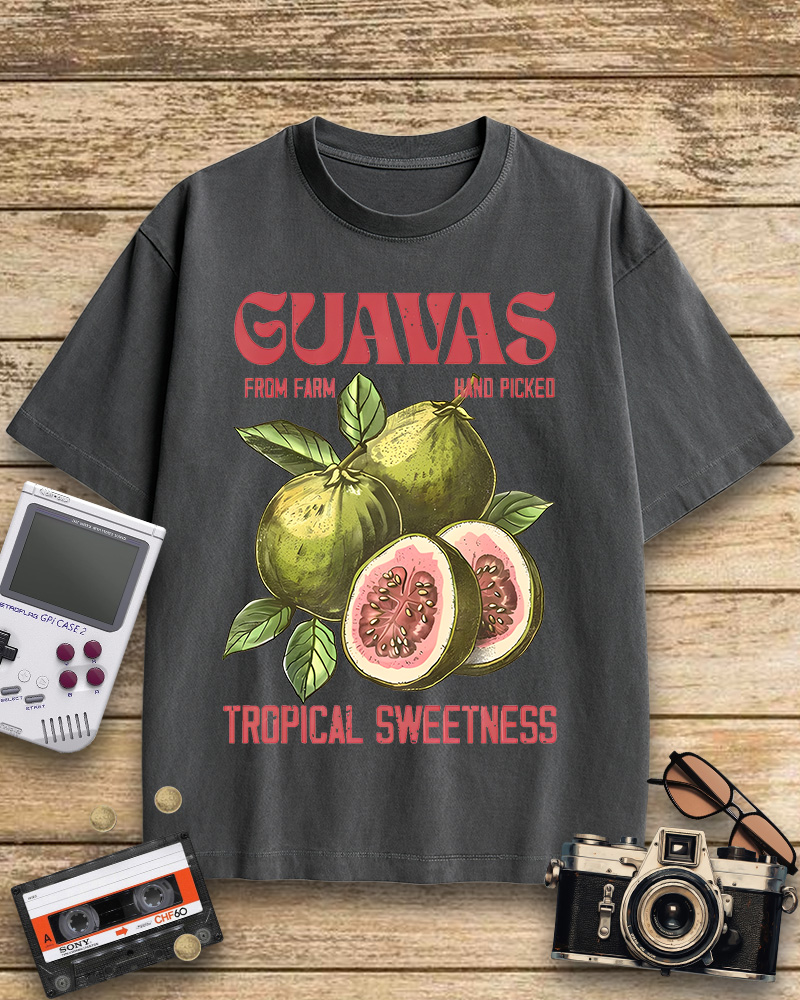 TheRetroTee Exotic Fruit Lover 1960s Cotton T-Shirt