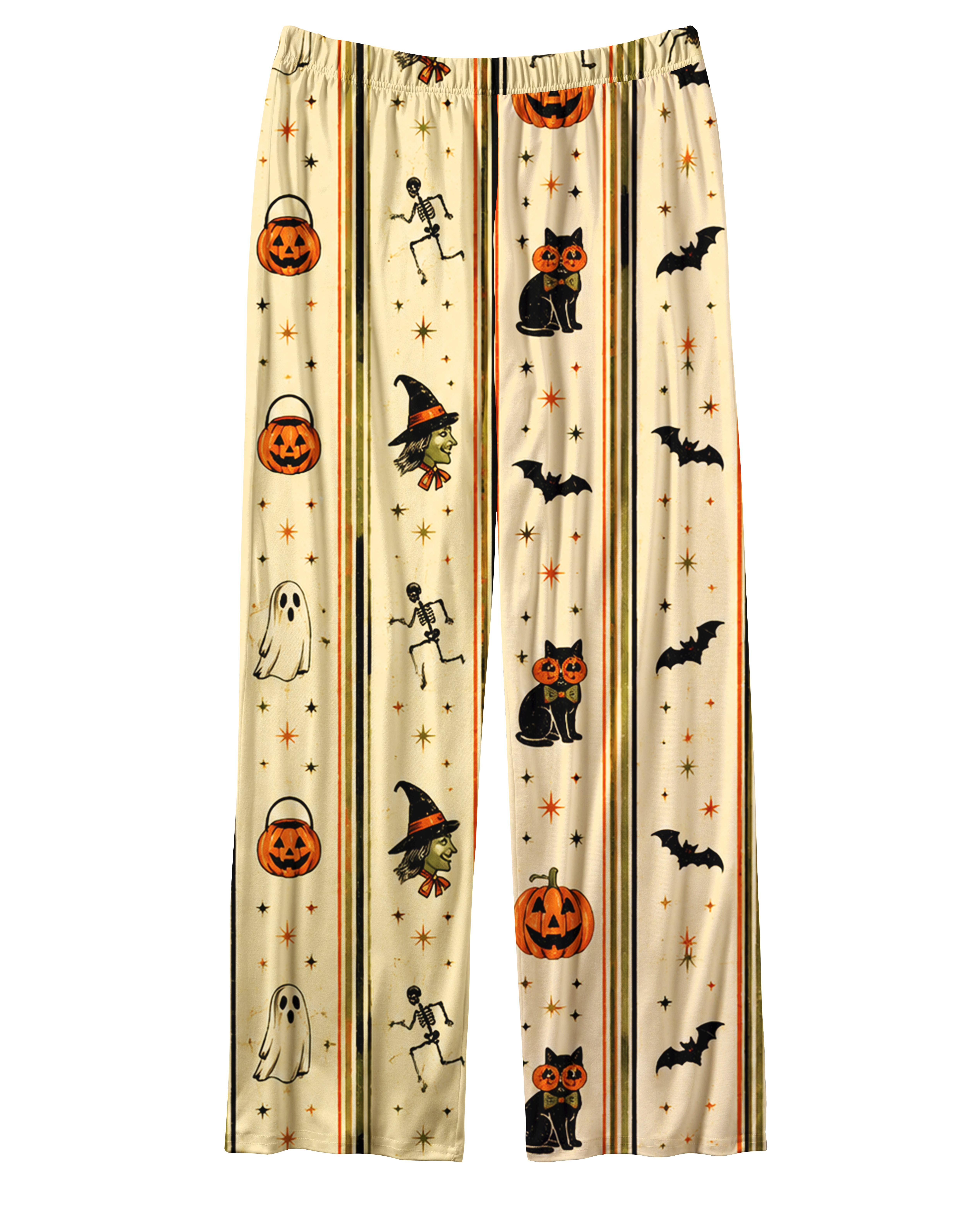 TheRetroTee Witchy Skeleton Vintage Pajama Set