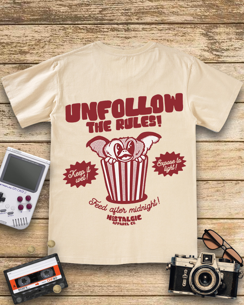 TheRetroTee Unfollow the Rules  V-neck T-Shirt