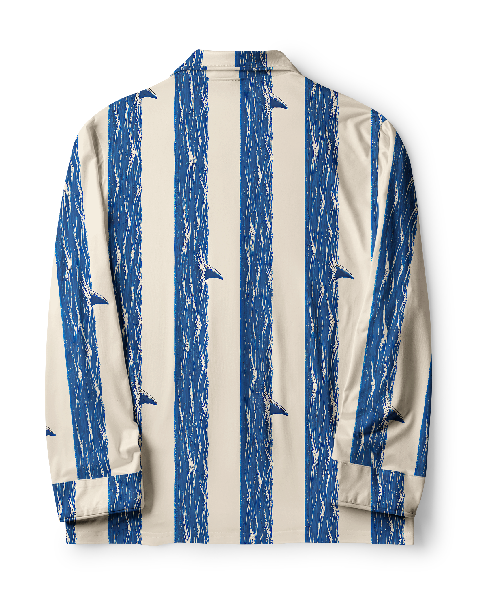 TheRetroTee Shark Wave Stripe Vintage Pajama Set