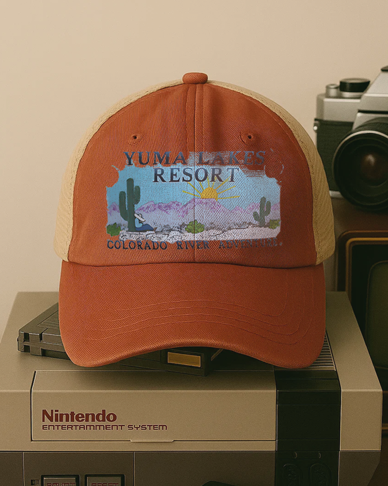 TheRetroTee 80s Yuma Lakes Resort Colorado River Trucker Hat