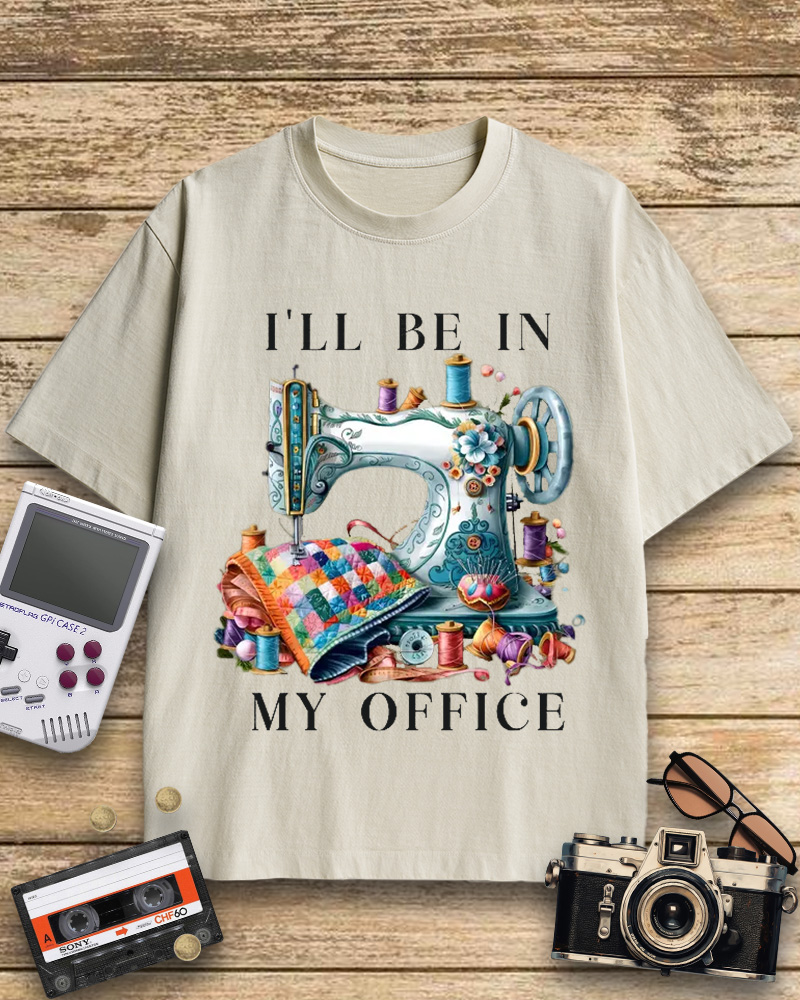 TheRetroTee I'll Be In My Office Cotton T-Shirt