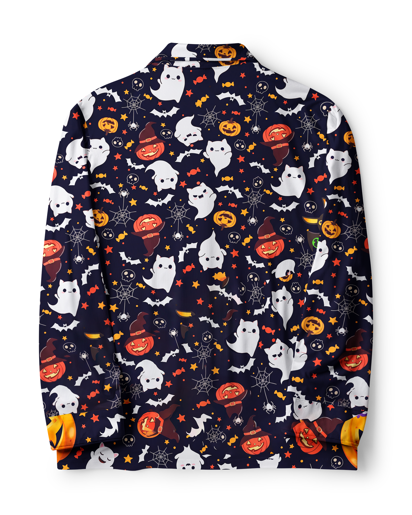 TheRetroTee Cute Ghost Bat Pumpkin Vintage Pajama Set