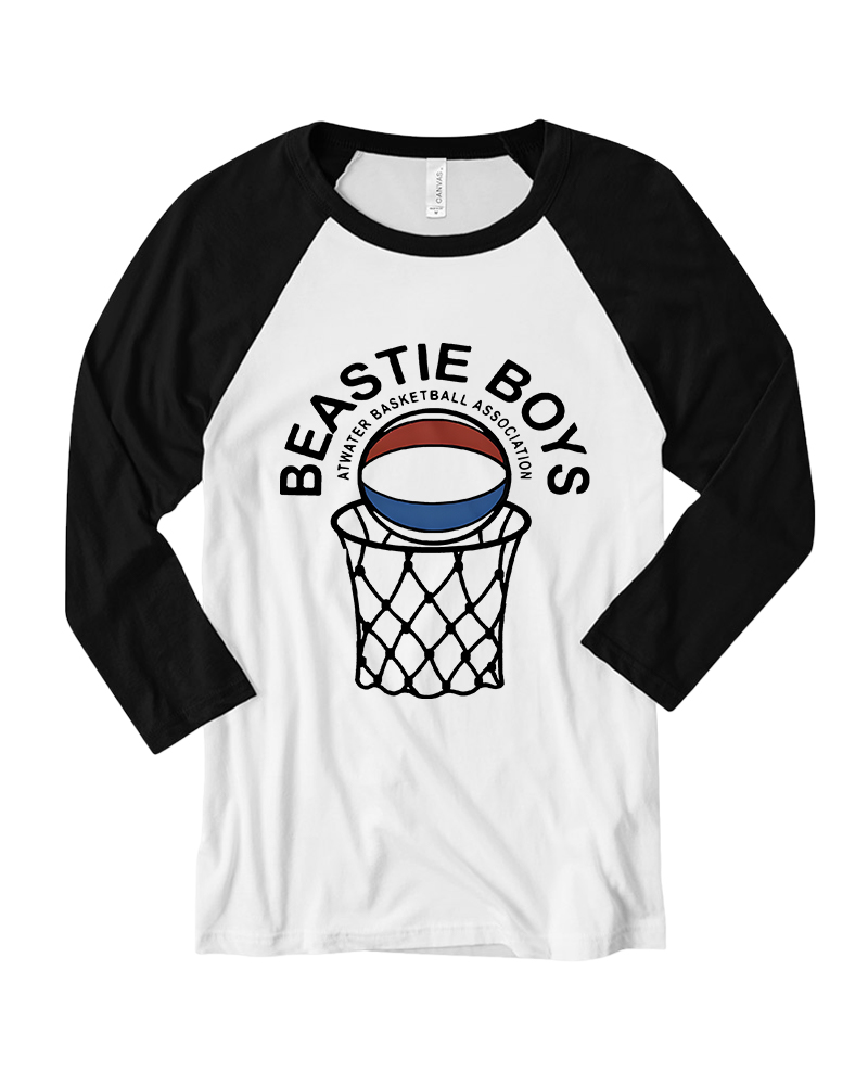 Atwater Basketball Association Beastie Boys Long Sleeve Raglan T-Shirt