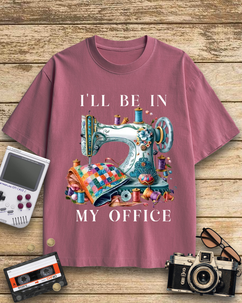 TheRetroTee I'll Be In My Office Cotton T-Shirt