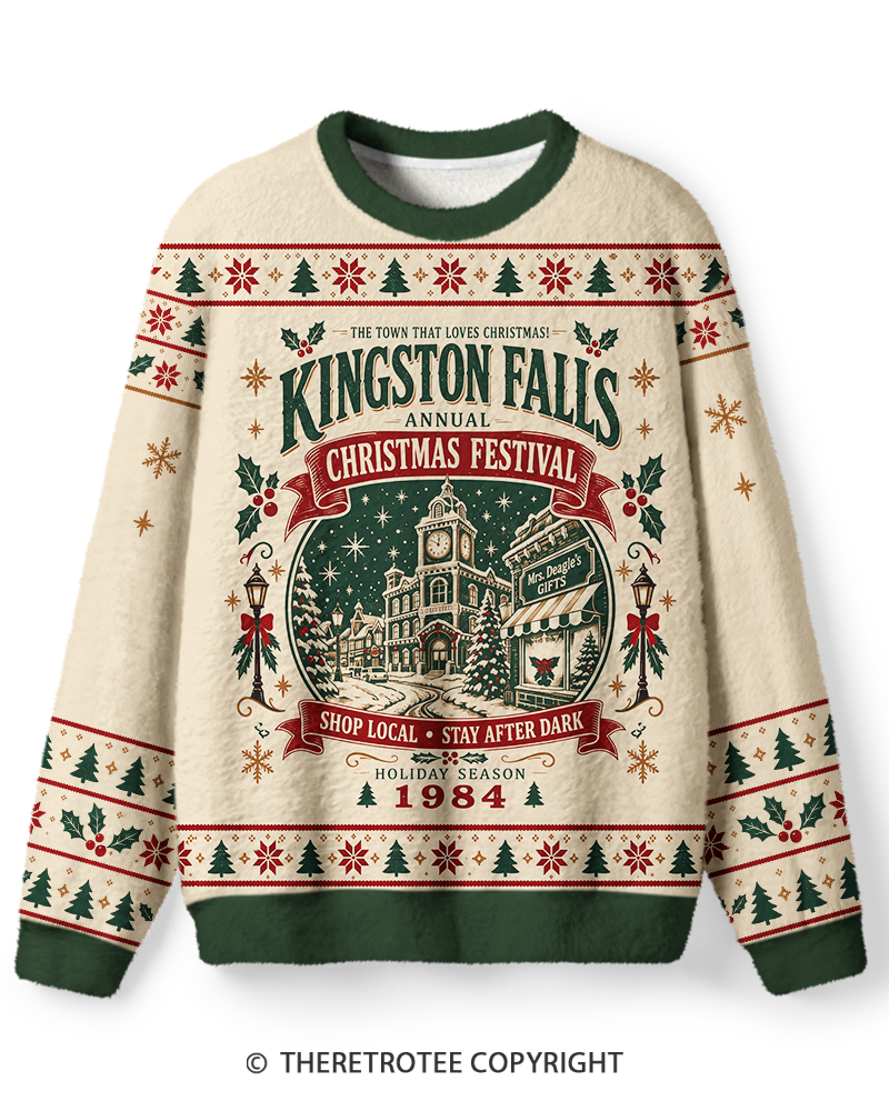 TheRetroTee Vintage Christmas Town Festival Sweater
