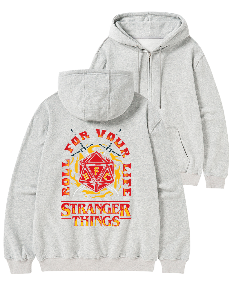 TheRetroTee Roll For Your Life Zip-Up Hoodie