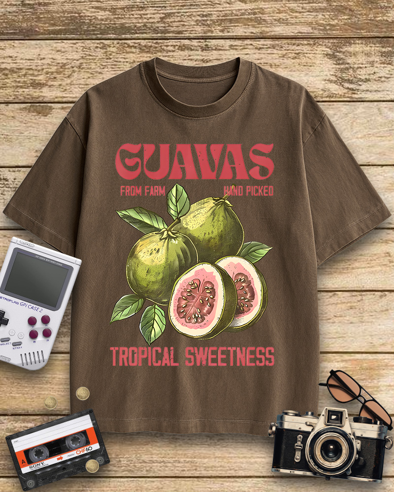 TheRetroTee Exotic Fruit Lover 1960s Cotton T-Shirt