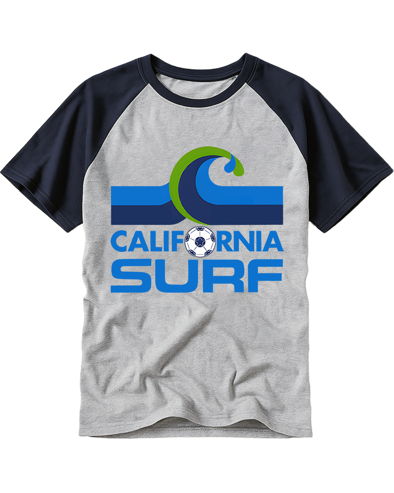TheRetroTee 1978 California Surf 1970s Raglan Baseball T-Shirt